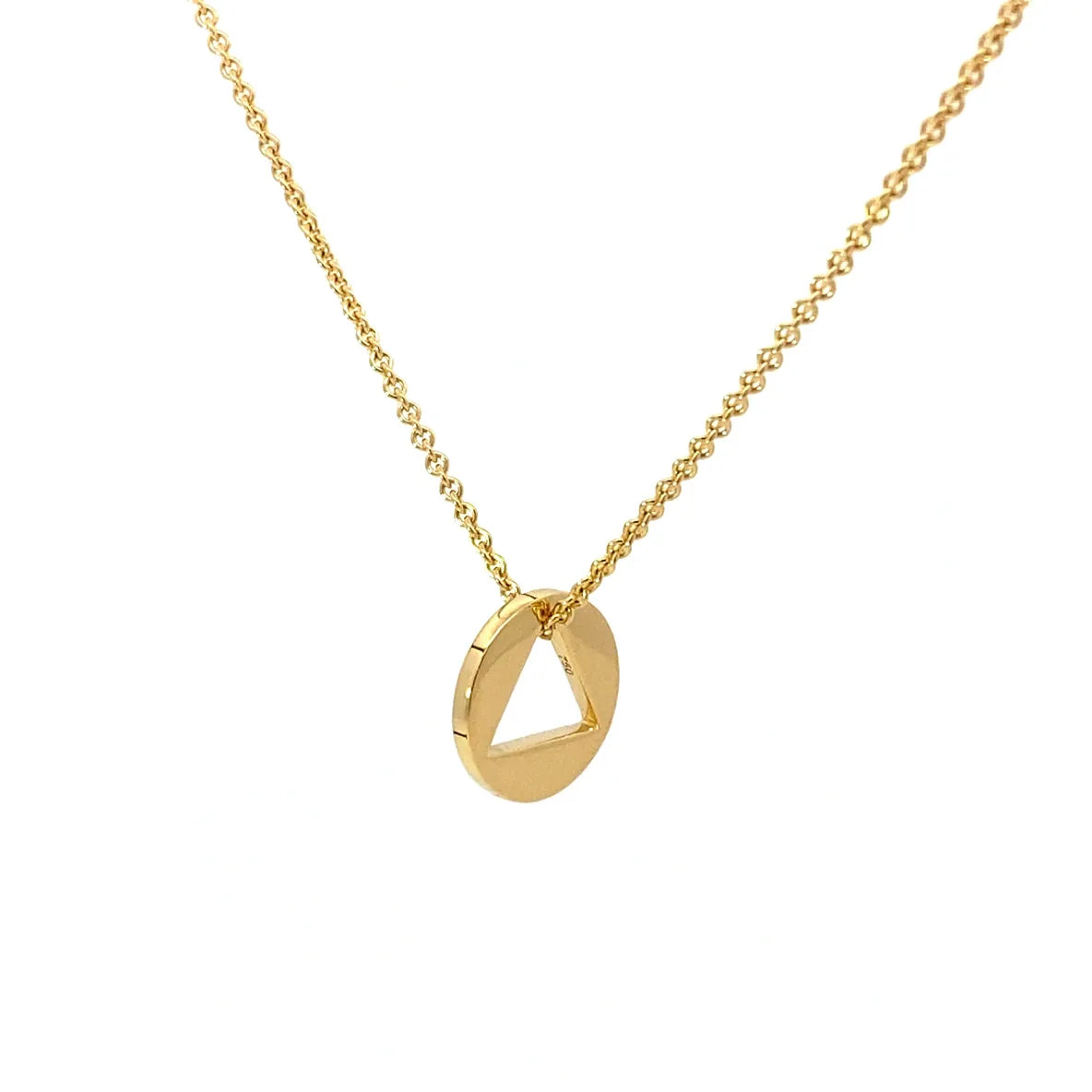 Medium 18K Yellow Gold Engraved Medallion